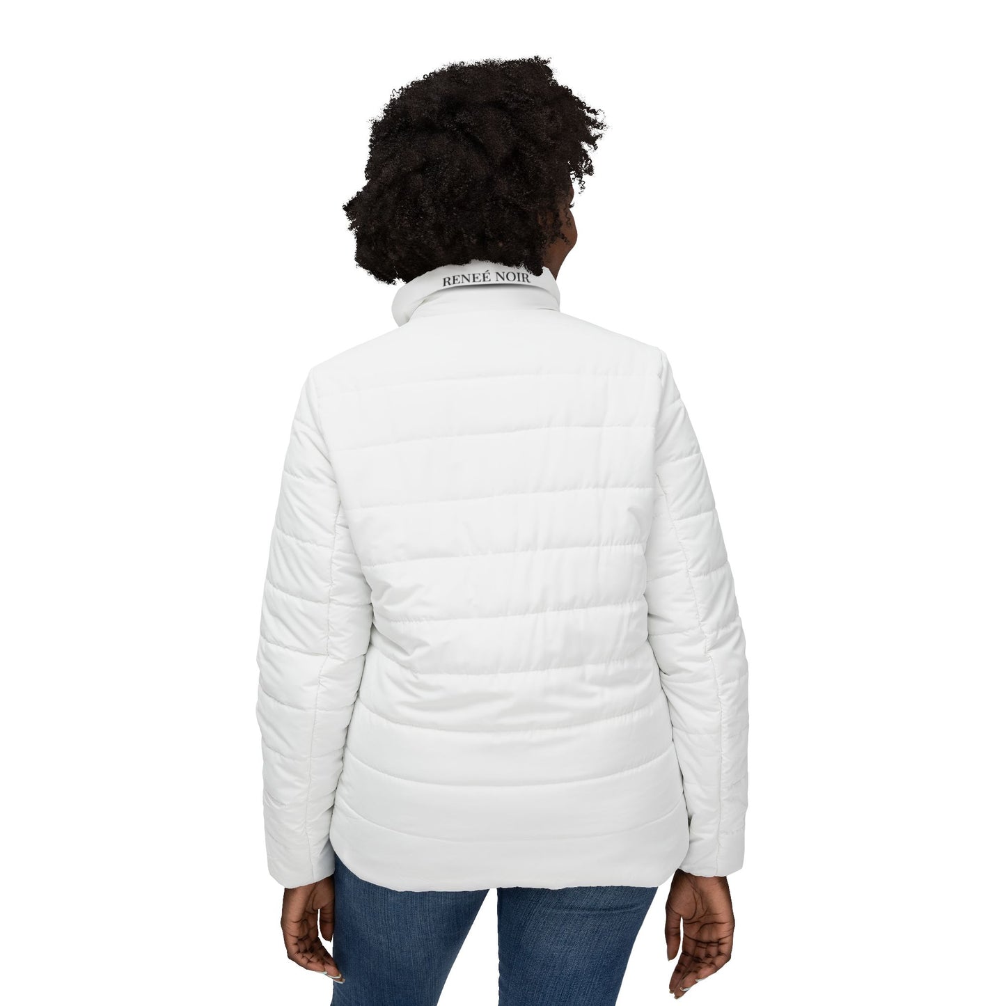 Renee Noir Original Women’s White Puffer Jacket – Warm Quilted Winter Coat