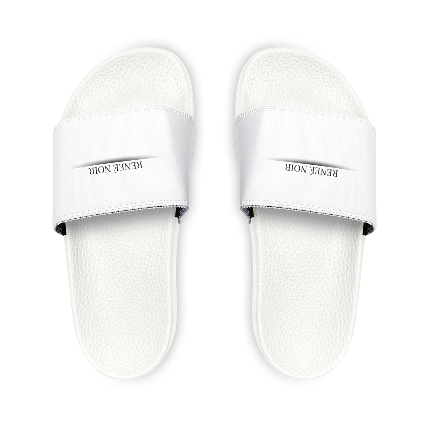 Women's White Slide Sandals — Removable Strap Comfort Slides