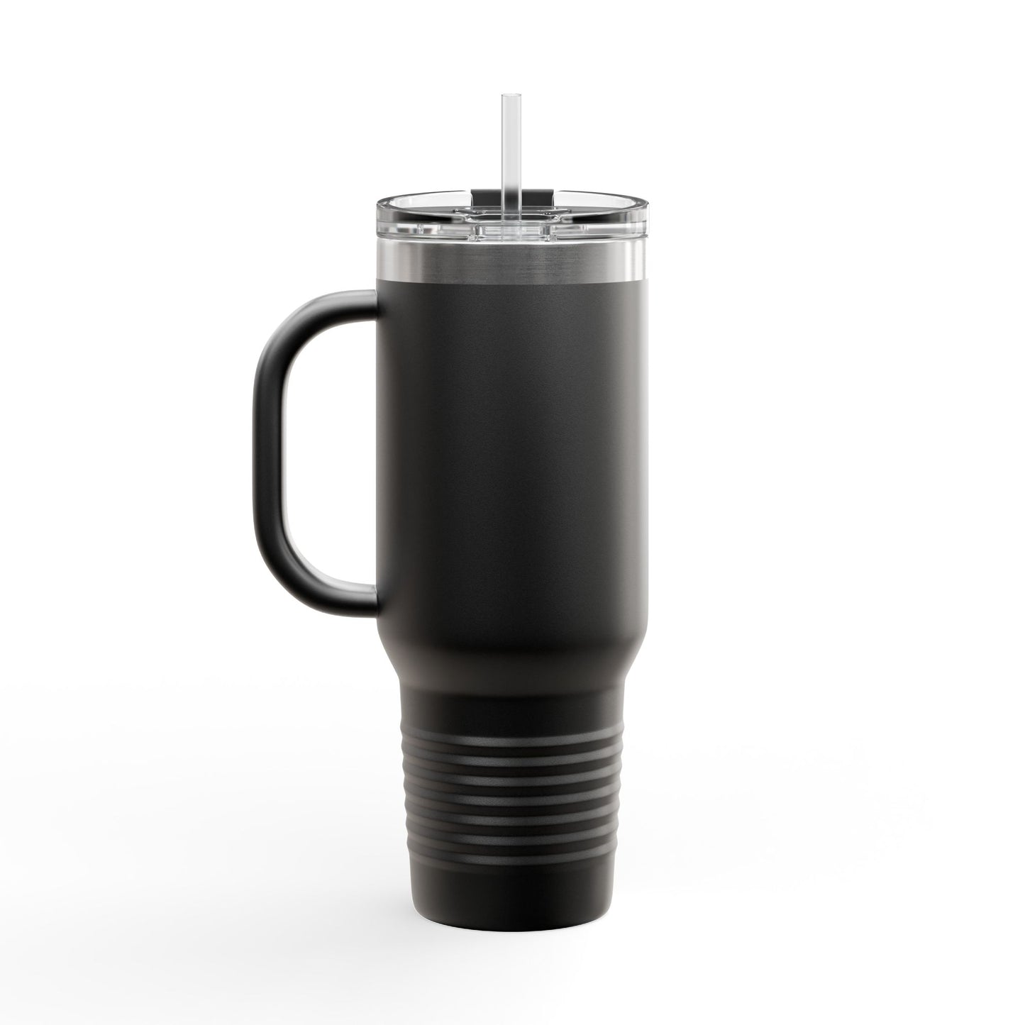 Renee Noir 40oz Vacuum-Insulated Travel Mug – Stainless Steel with Handle & Straw