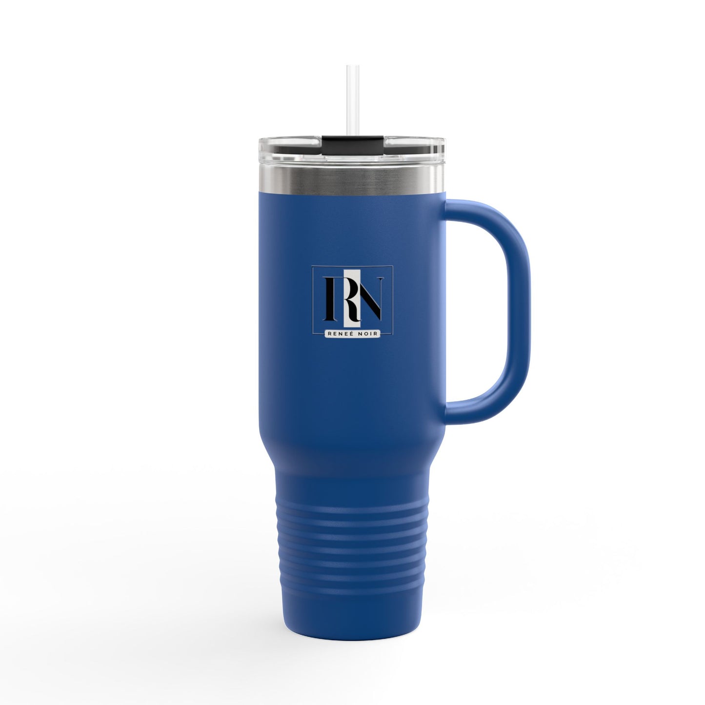 Renee Noir 40oz Vacuum-Insulated Travel Mug – Stainless Steel with Handle & Straw