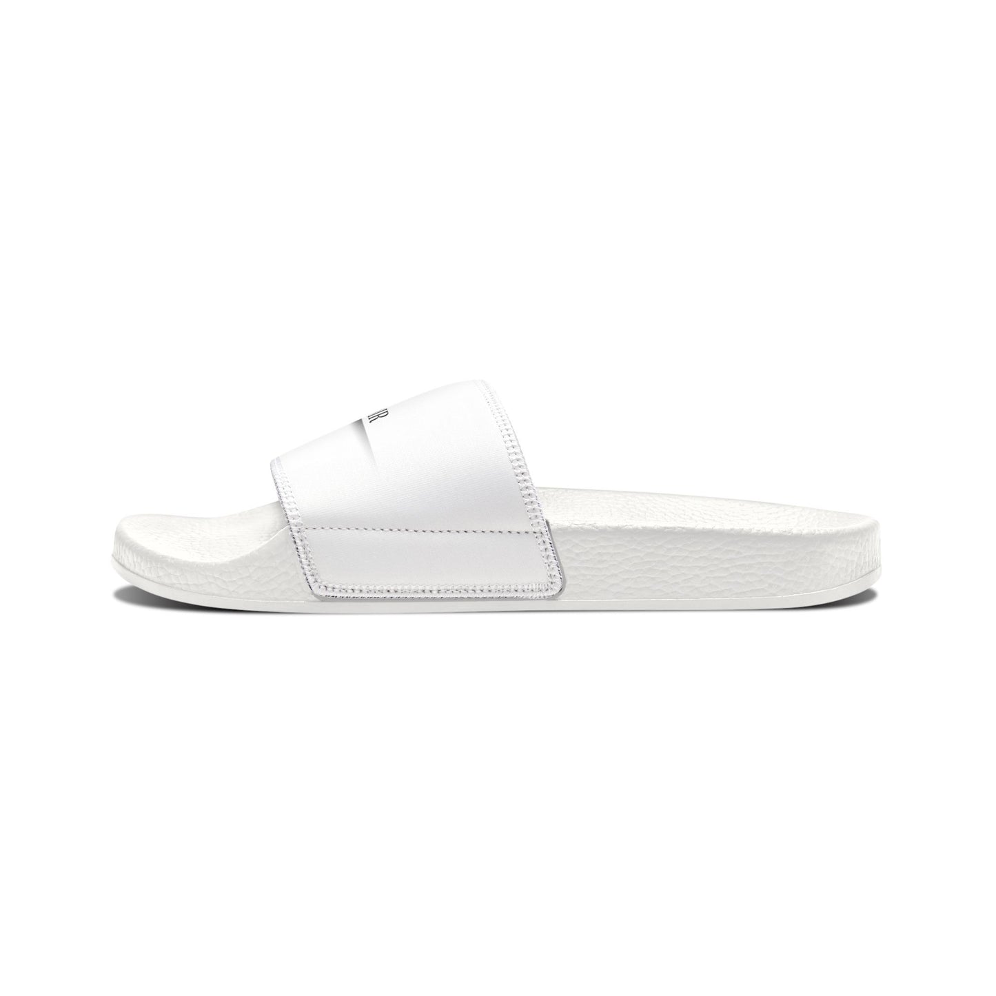 Men's White Slide Sandals — Removable-Strap Casual Pool & Beach Slides-Renee Noir Original