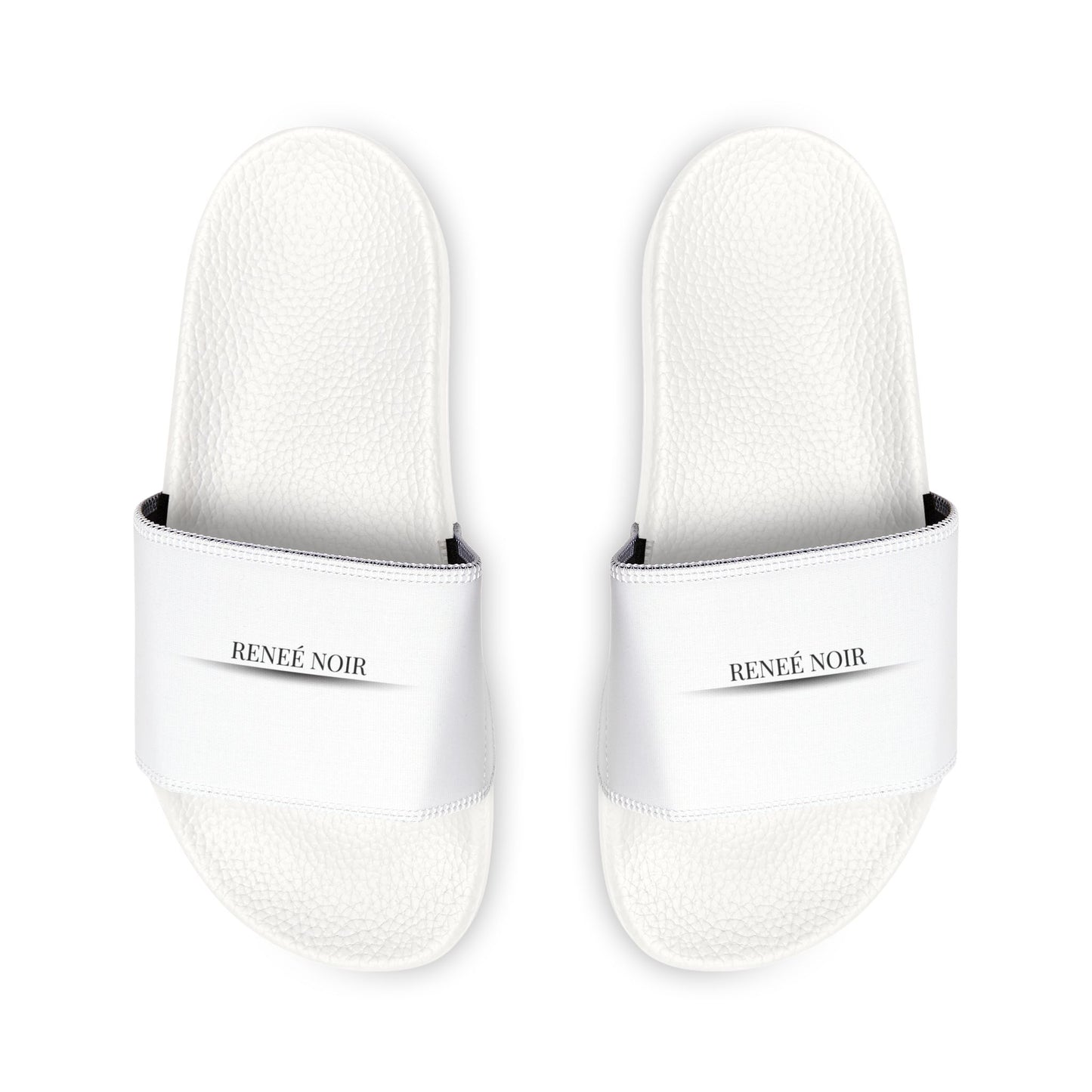 Women's White Slide Sandals — Removable Strap Comfort Slides