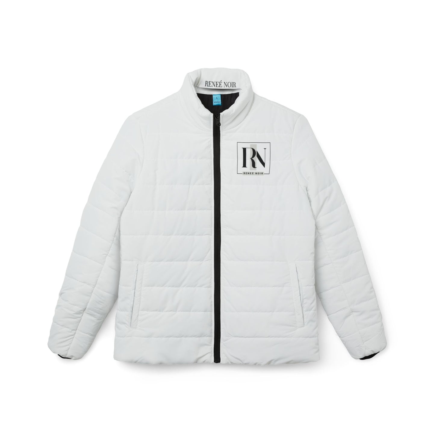 Renee Noir Original Women’s White Puffer Jacket – Warm Quilted Winter Coat