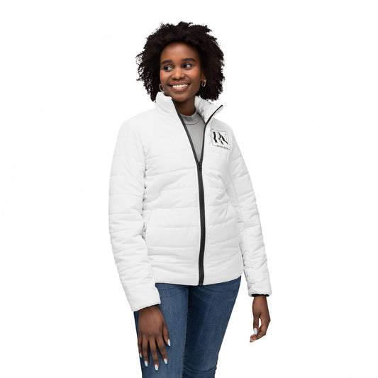 Renee Noir Original Women’s White Puffer Jacket – Warm Quilted Winter Coat