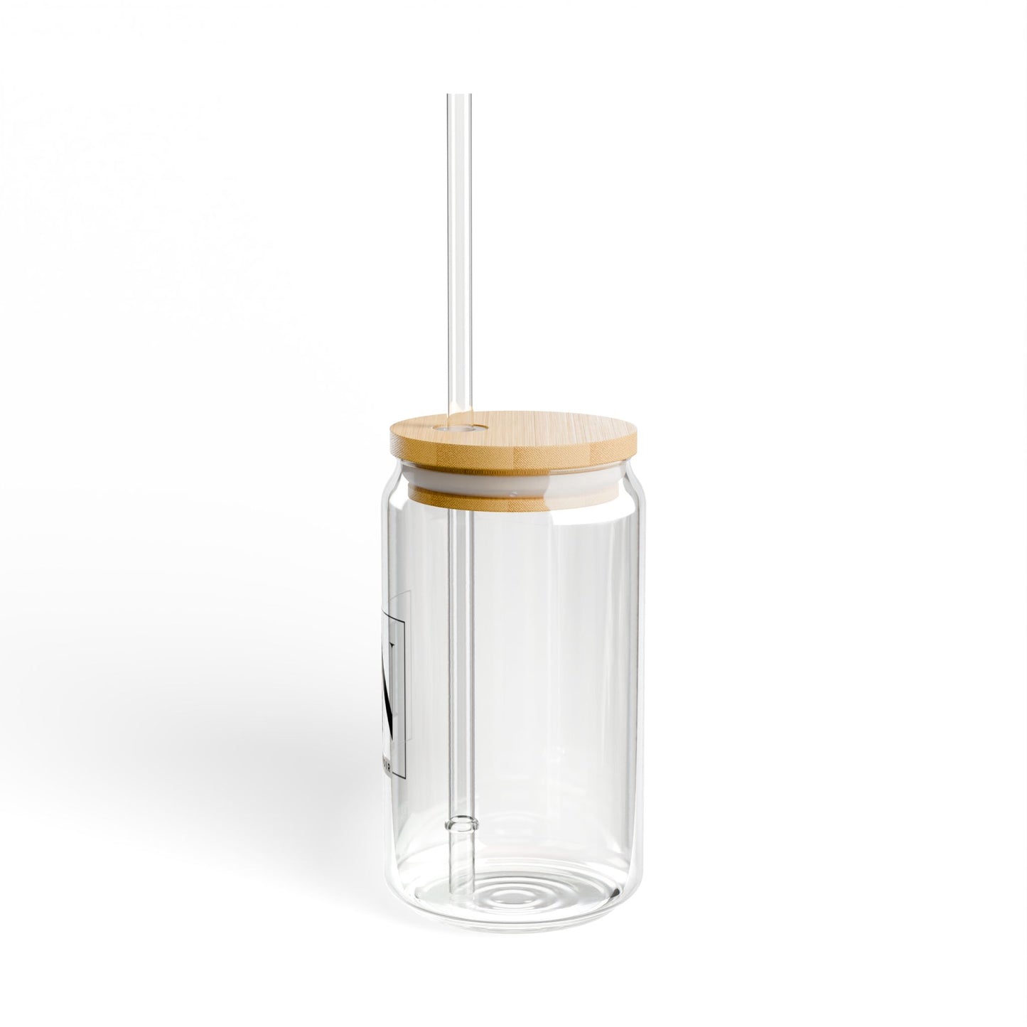 Renee Noir Glass Sipper Cup with Bamboo Lid – 16oz Reusable Drinkware