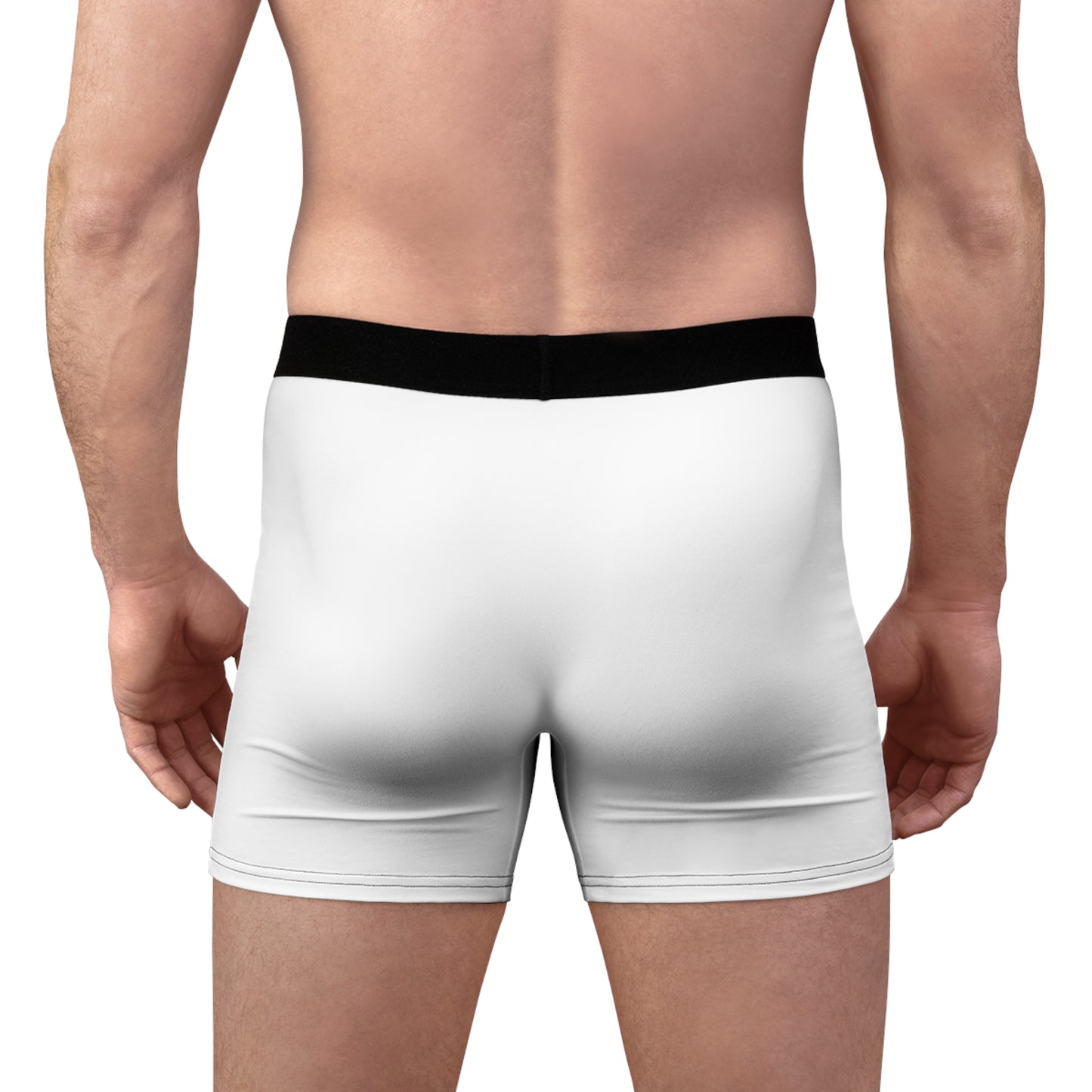 Renee Noir Original Men’s Boxer Briefs – White AOP Comfort Underwear