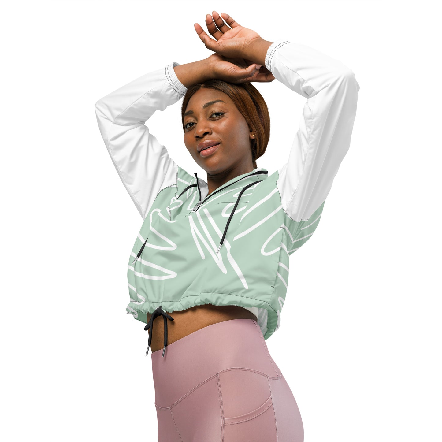Women’s Cropped Windbreaker – waterproof and lightweight jacket by Renee Noir, front view
